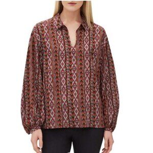Lafayette 148 Long Sleeve Silk Blouse